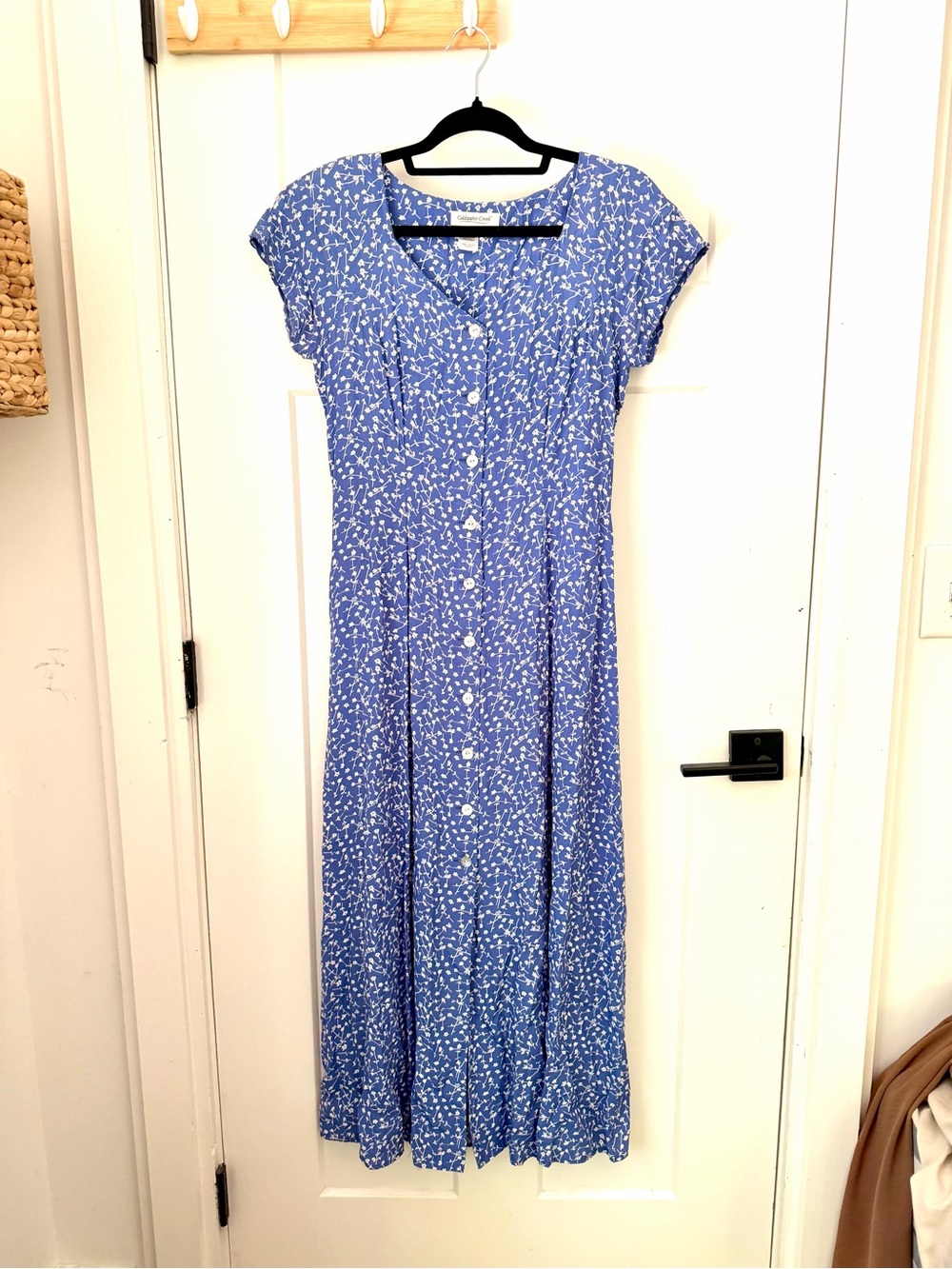 Coldwater Creek Periwinkle Floral Rayon Blouse